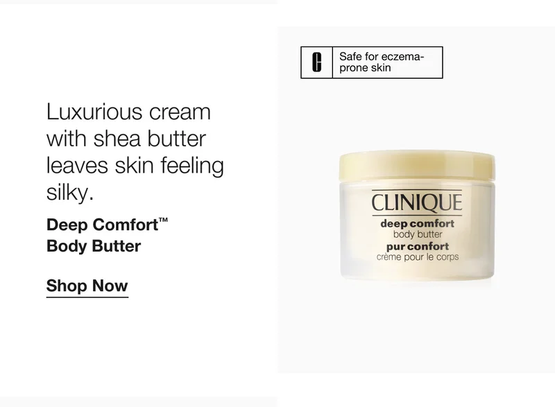 Luxurious cream with shea butter leaves skin feeling silky. Deep Comfort™ Body Butter | Shop Now
