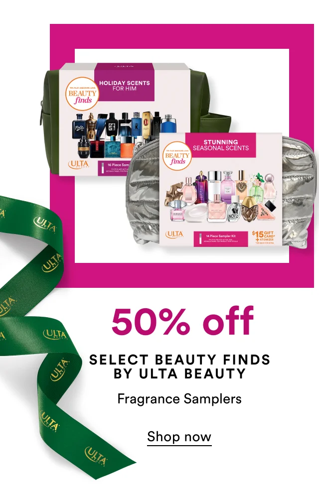 50% off | Select Beauty Finds by Ulta Beauty | Fragrance Samplers | Shop now