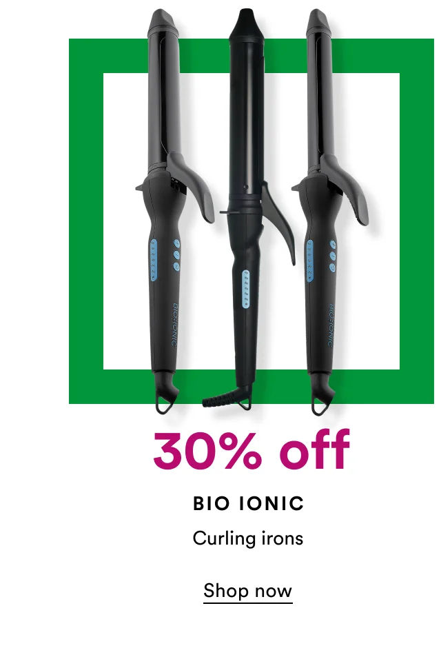 30% off | Bio Ionic | Curling irons | Shop now