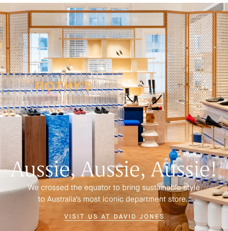 Aussie, Aussie, Aussie! We crossed the equator to bring sustainable style to Australia’s most iconic department store. VISIT US AT DAVID JONES
