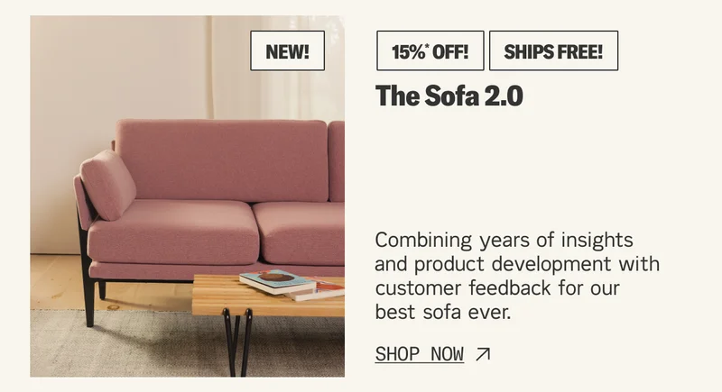Free Shipping + 30%* off The Sofa 2.0