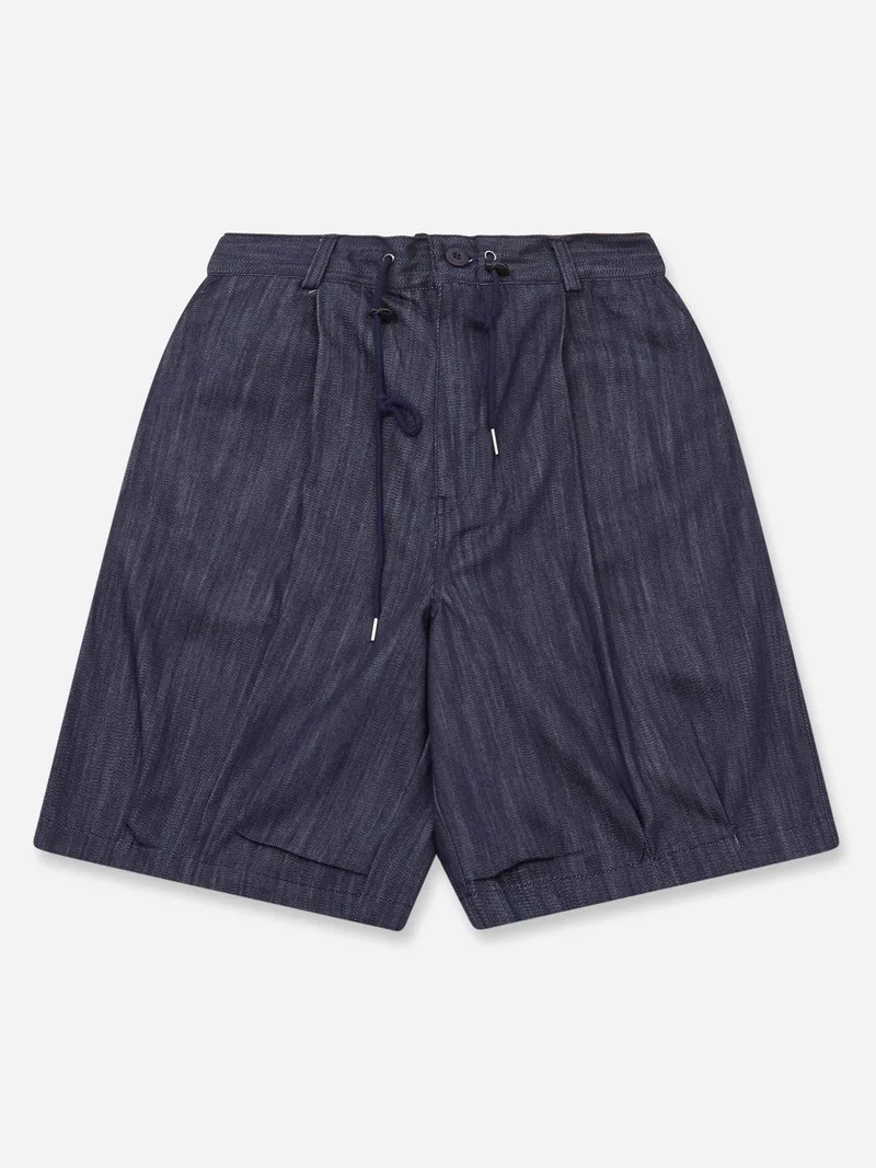 Image of Estudio Niksen Stopper Denim Bermudas - Indigo Denim Bermudas