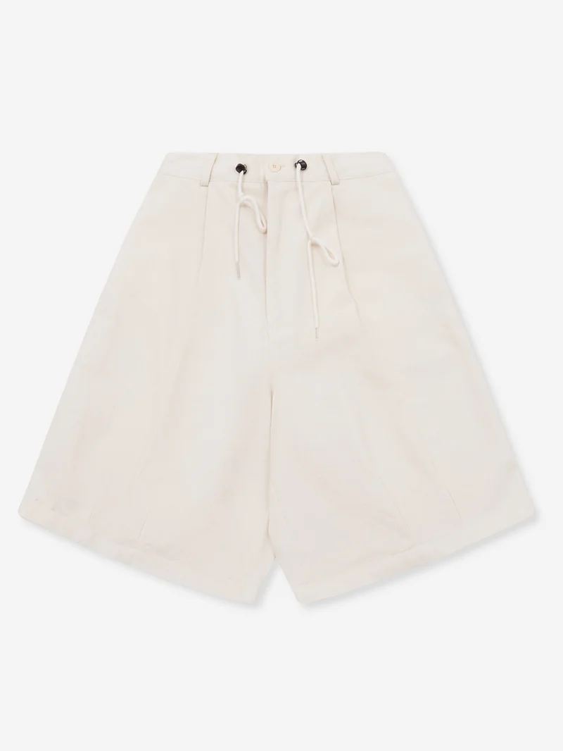 Image of Estudio Niksen Stopper Denim Bermudas - Oatmeal Soft Denim