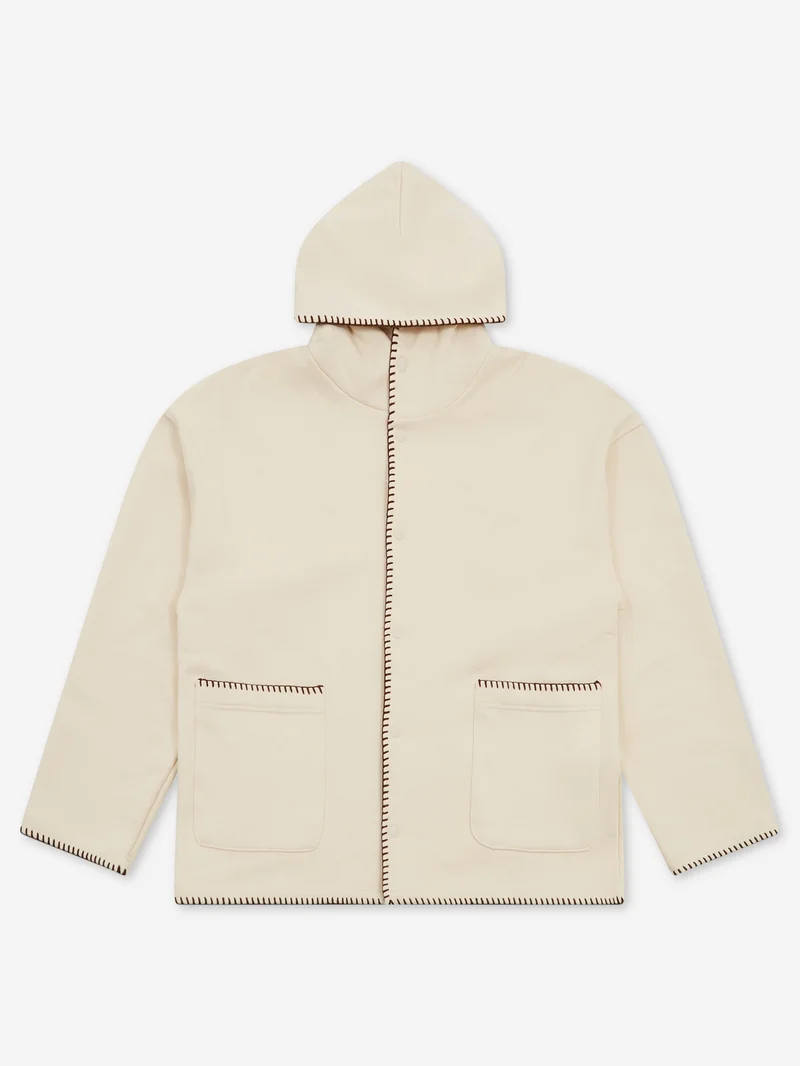 Image of Estudio Niksen Embroidery Pocket Hoodie - Oatmeal