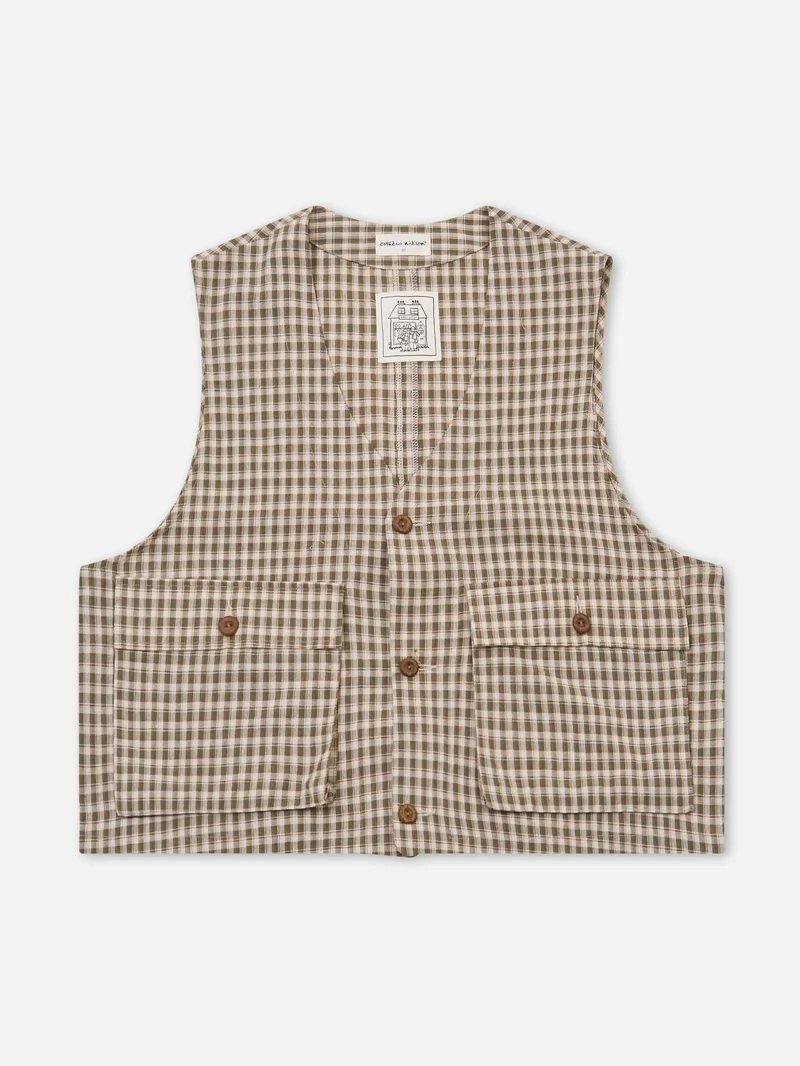 Image of Estudio Niksen Light Pocket Vest - Checkered