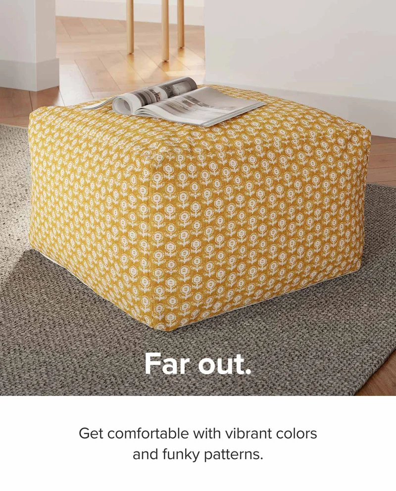 Get comfortable with vibrant colors and funky patterns.