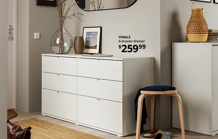 VIHALS 6-drawer Dresser $259.99