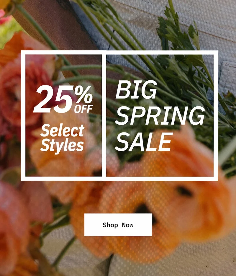New Season, New Gear. Big Spring Sale Is Here. 25% Off Select Styles. Shop Now.