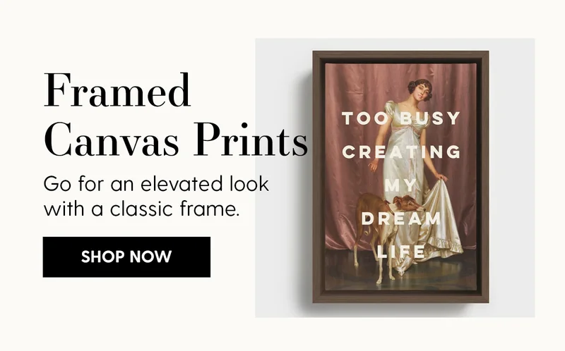 Framed Canvas Prints | Go for an elevated look with a classic frame. | Shop Now