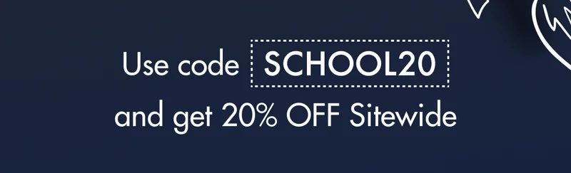 Use code discount code and get 20% OFF Sitewide