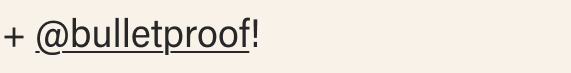 + @bulletproof (link)!
