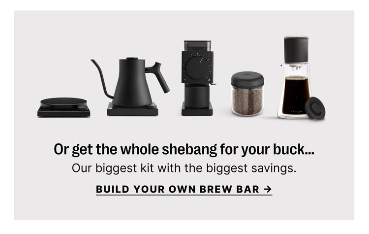 or get the whole shebang for your buck - Build Your Own Brew Bar