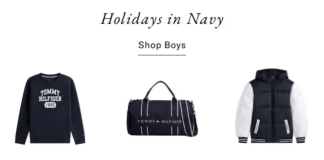 Holidays in navy Shop boys