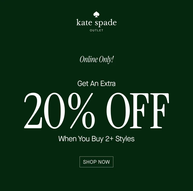 Get An Extra 20% OFF When You Buy 2+ Styles