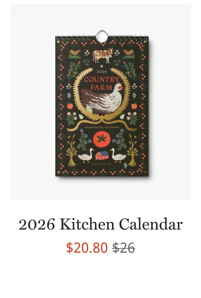 2026 Kitchen Calendar