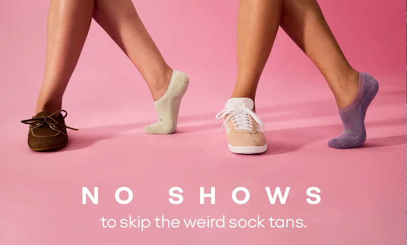 NO SHOWS to skip the weird sock tans.