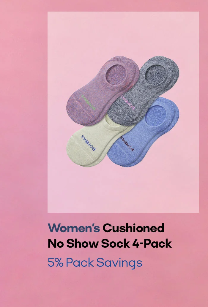 Women's Cushioned No Show Sock 4-Pack 5% Pack Savings