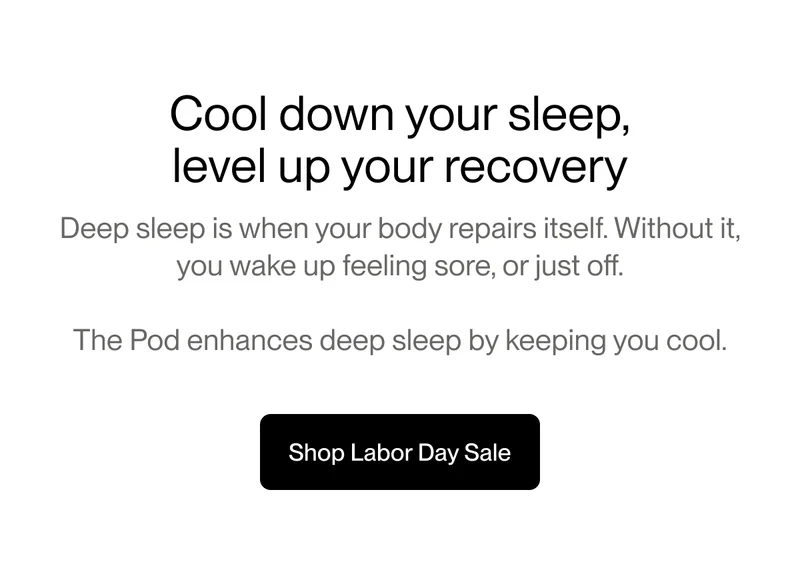 Cool down your sleep,  level up your recovery