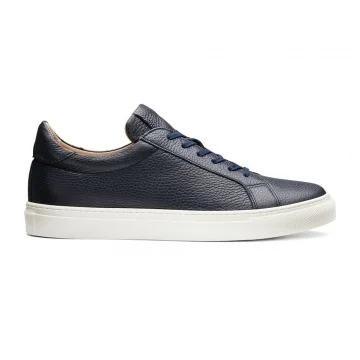 Kelham Trainer in Navy Grain Leather