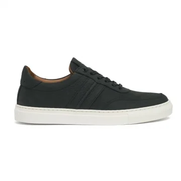 Steel Trainer in Black Nubuck