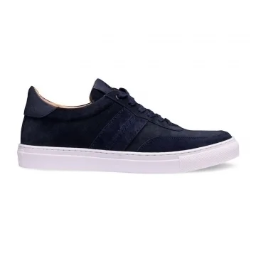 Steel Trainer in Navy Suede/Navy Leather