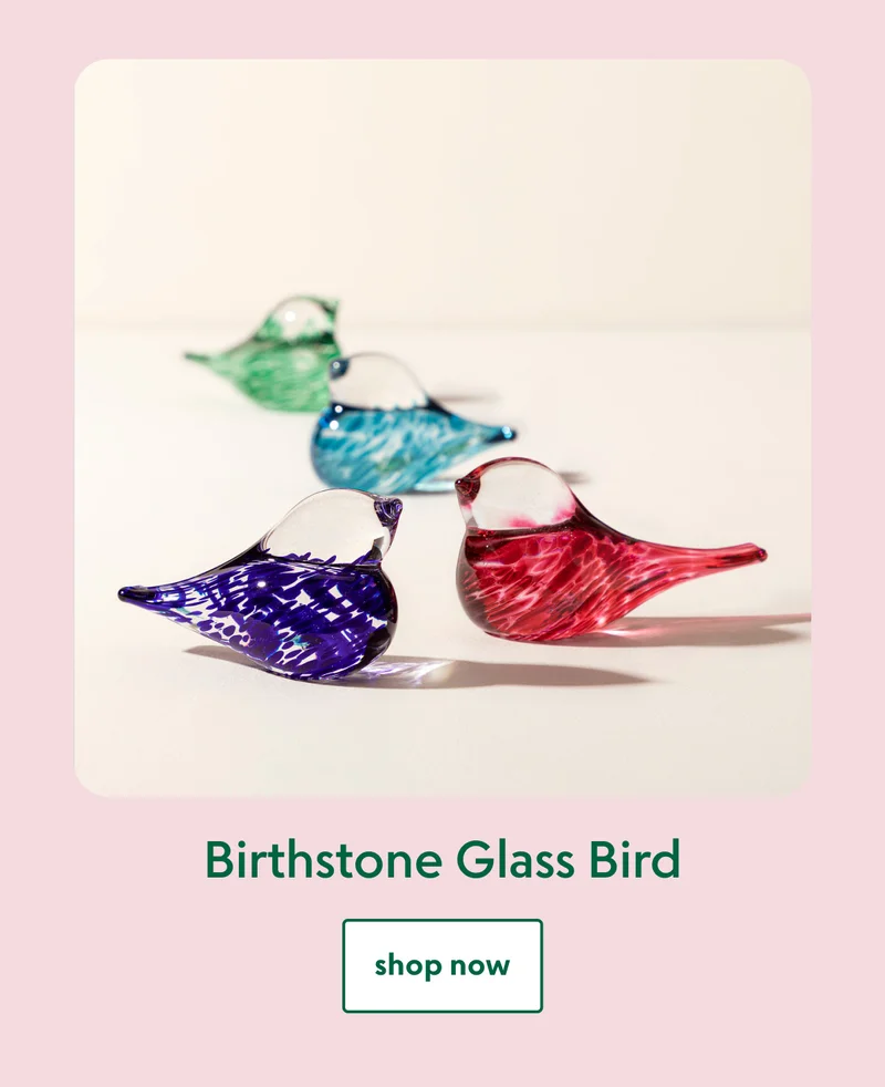 Birthstone Glass Bird