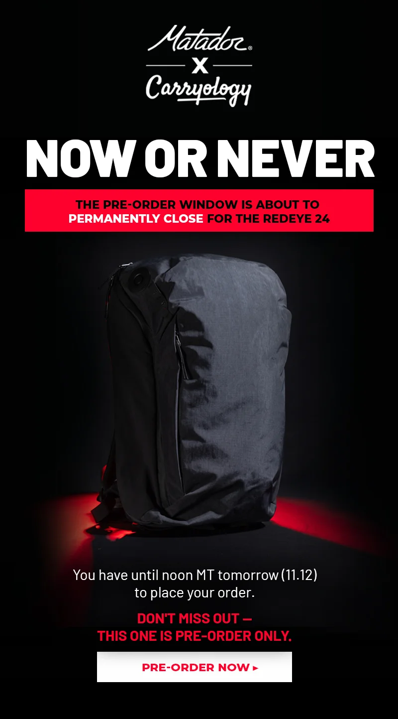 now or never. The pre-order window is about to permanently close for the redeye24