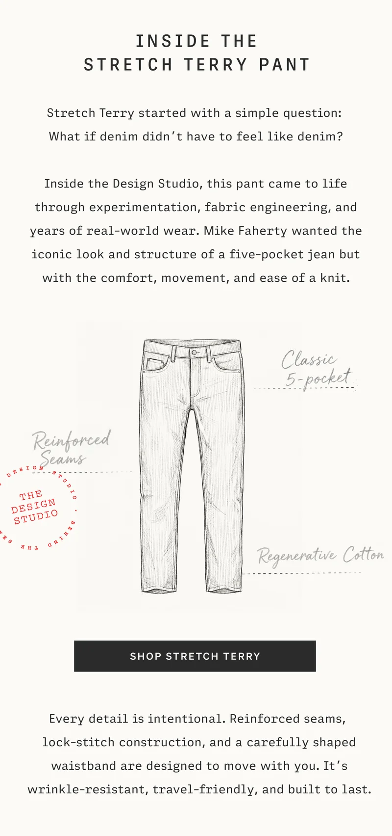 Inside The Stretch Terry Pant