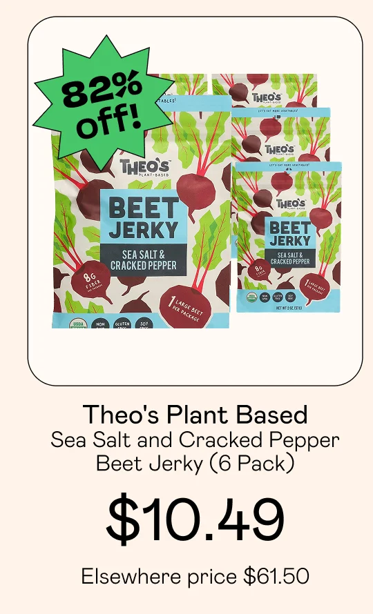 Sea Salt and Cracked Pepper Beet Jerky (6 Pack)