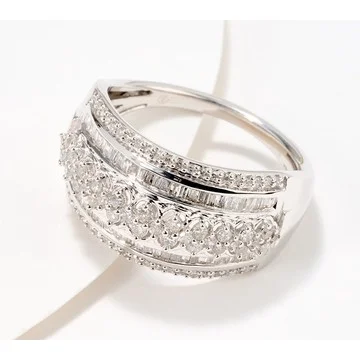 Affinity Diamonds Fancy Cuts 0.50cttw SS Diamond Ring