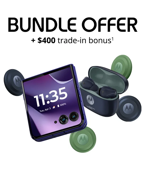 motorola razr ultra - 2026 - bundle offer $400 trade-in bonus(1)