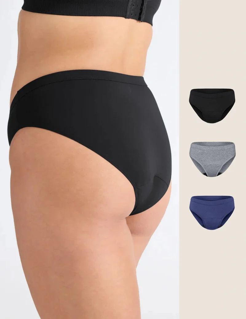Image of Leakproof Cotton Bikini 3-Pack