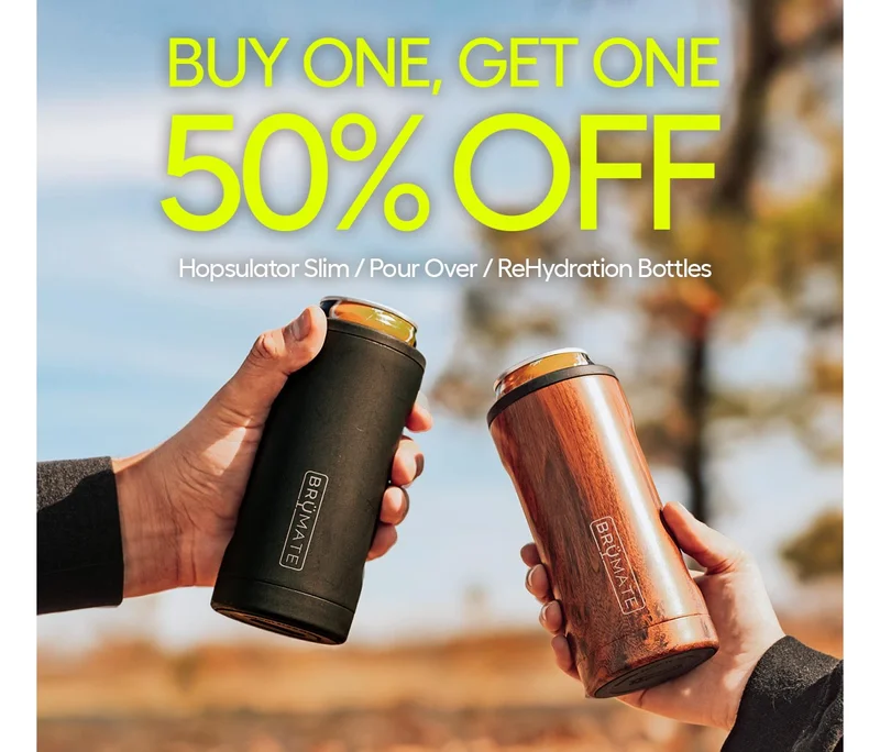 Buy One, Get One 50% OFF- Hopsulator Slim, Pour Over and Rehydration Bottles