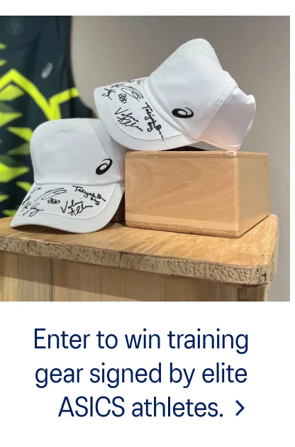 Enter to win training gear signed by elite ASICS athletes