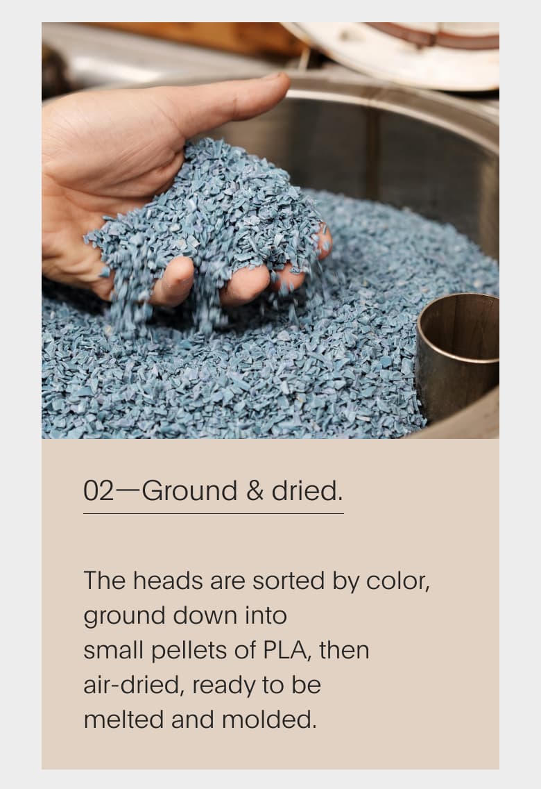 2 - Ground and dried.