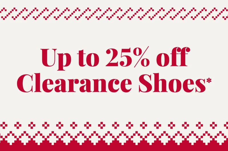 Up to 25% off clearance shoes