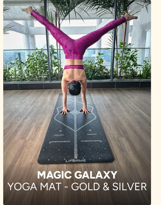Magic Galaxy Yoga Mat – Gold & Silver