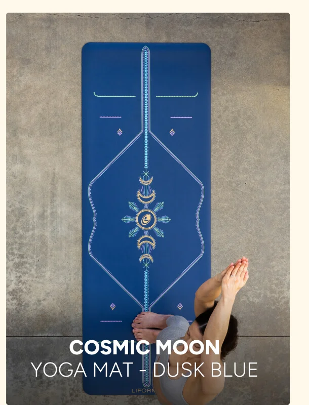 Cosmic Moon Yoga Mat – Dusk Blue