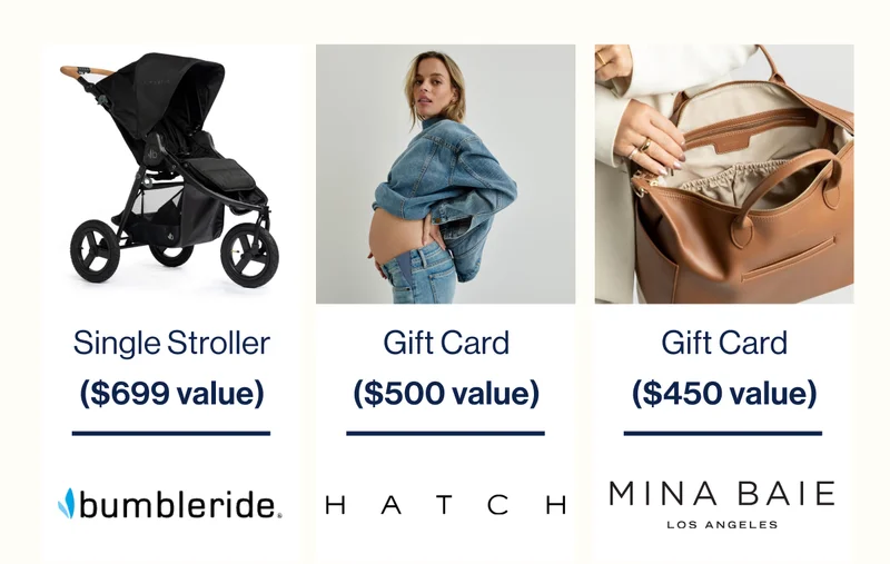 The winner will get: $500 Gift Card to Newton: Discover safer, healthier products for your little one’s rest and play. CuboAi Smart Health Bundle ($499 ARV): Stay connected and worry-free with this advanced baby monitoring system. Bumbleride Single Stroller ($699 ARV): Enjoy smooth strolls with this top-of-the-line, eco-friendly stroller. $500 Gift Card to Hatch Gal: Elevate your maternity style with chic, comfortable essentials designed for every stage of motherhood. $400 Gift Card to Storq: Treat yourself to comfortable and stylish maternity and nursing wear. $450 Gift Card to Mina Baie: Carry all your baby essentials in luxury with a chic diaper bag. $300 Gift Card to Pehr: Dress your little one in beautifully crafted, charming baby clothes. $300 Gift Card to Ten Little: Outfit your little one with thoughtfully designed shoes and accessories. $450 Gift Card to Lalo: Create the perfect mealtime setup with stylish and functional baby gear. $400 Gift Card to Amara: Nourish your baby with high-quality, organic baby food. $500 Gift Card to Tubby Todd: Pamper your baby with gentle, effective bath products. Sponsored in Part By Pregnant Chicken
