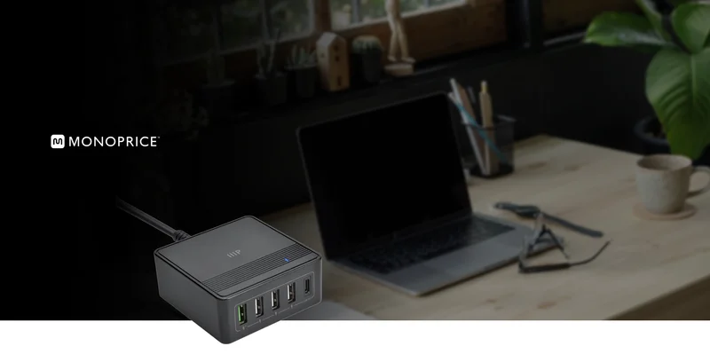 Monoprice 60W USB‑C 5‑Port Desktop Charging Station