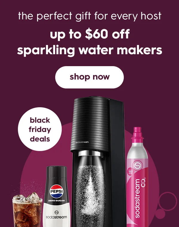 UP to $60 off Sparkling Water Makers