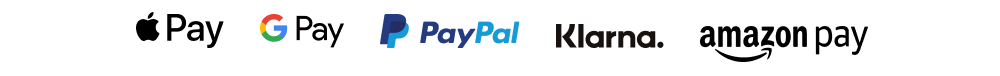 Apple Pay | Google Pay | Paypal | Klarna | Amazon Pay