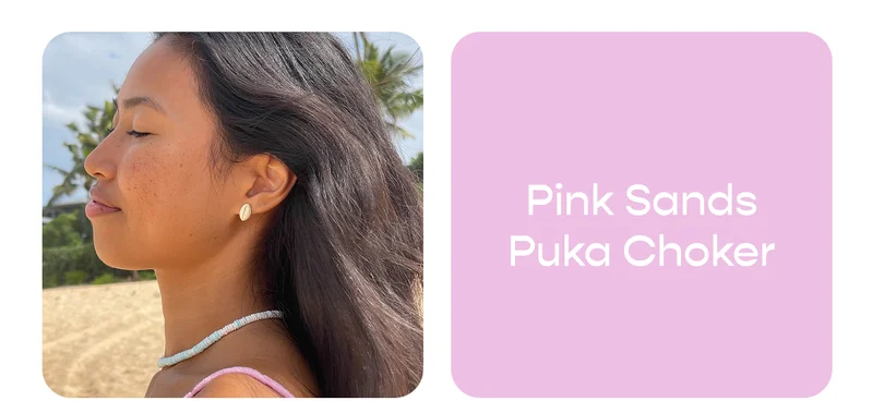 Pink Sands Puka Choker