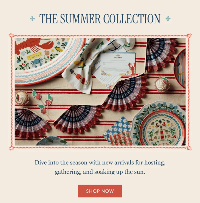 THE SUMMER COLLECTION - Dive into the season with new arrivals for hosting, gathering, and soaking up the sun. | SHOP NOW