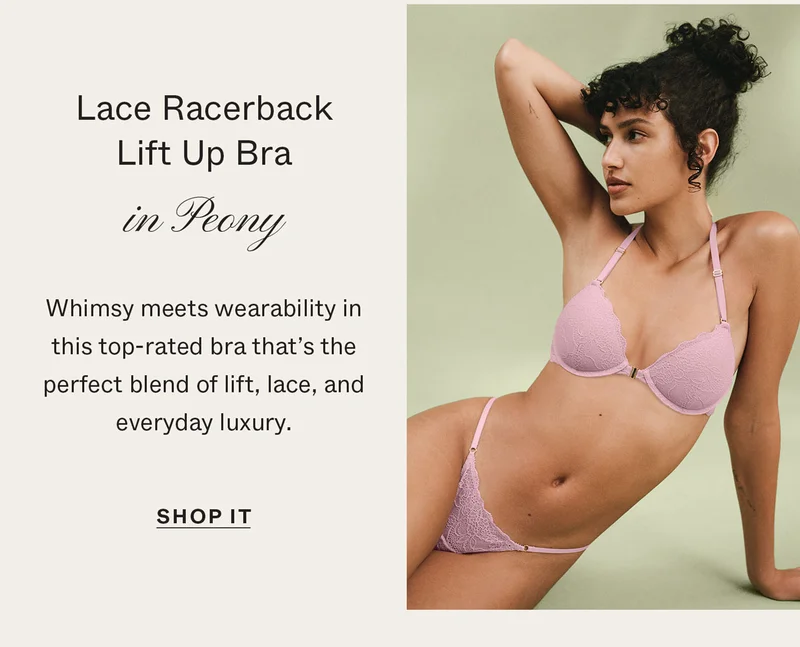 Peony Lace Racerback Lift Up Bra
