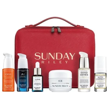 Sunday Riley Grand Collection 6pc Skincare Kit with Bag