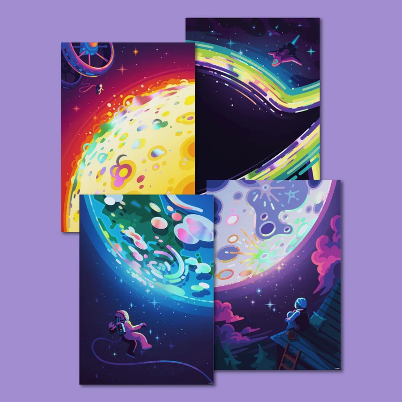 Image of Cosmic Quartet Poster Bundle