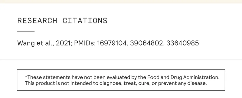 RESEARCH CITATIONS | Wang et al., 2021; PMIDs: 16979104, 39064802, 33640985 | This product is not intended to diagnose, treat, cure, or prevent any disease.