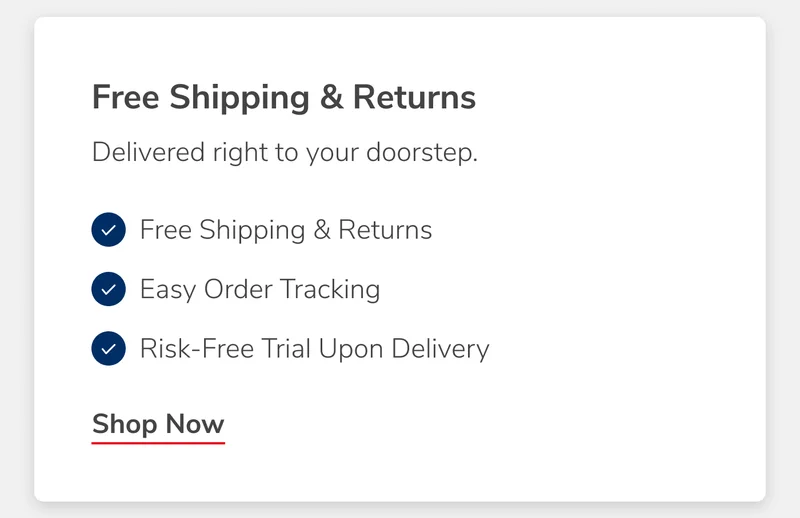 Free Shipping & Returns Free Shipping & Returns