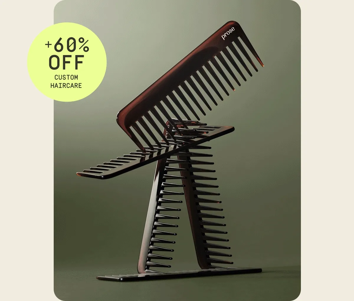 + 60% off custom haircare